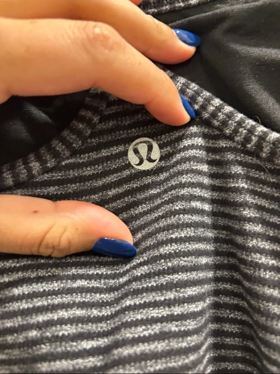 Lululemon Gray and Black Striped Cami Tank Top - Picture 3 of 3